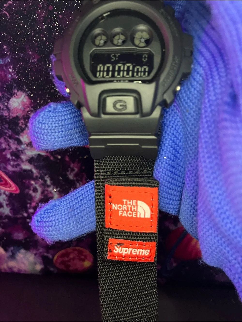 Custom G Shock Supreme collab Black and Red Style